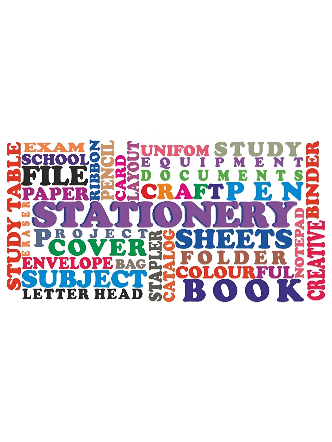 

CVANU Purple & Red Typographic Self Adhesive Wall Sticker
