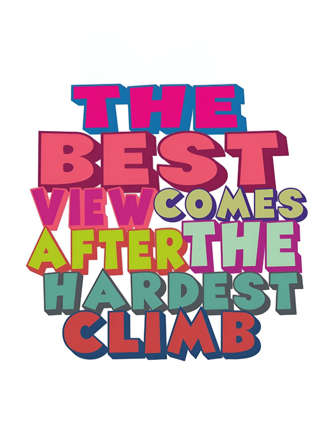 

CVANU Pink Green Typography Self Adhesive Wall Sticker