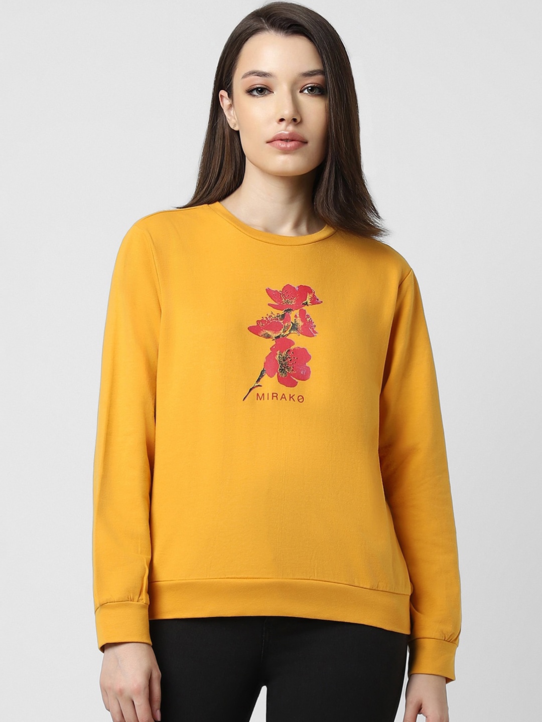 

Van Heusen Woman Printed Round Neck Sweatshirt, Yellow