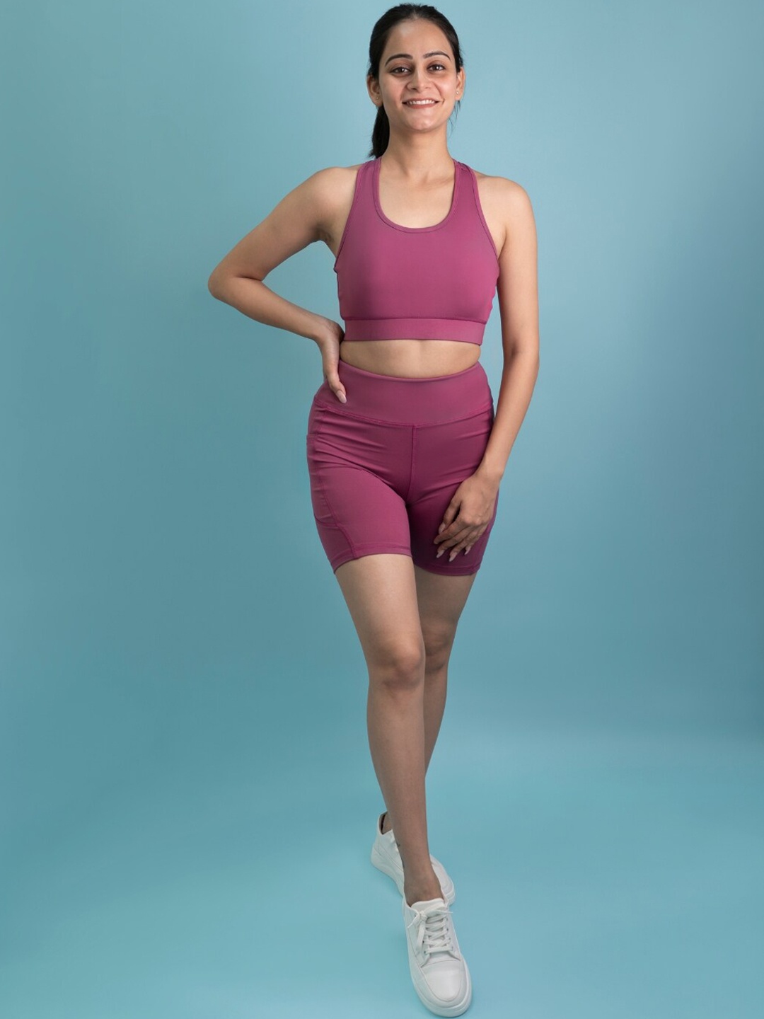 

FLURR Round Neck Sports Tracksuit, Purple