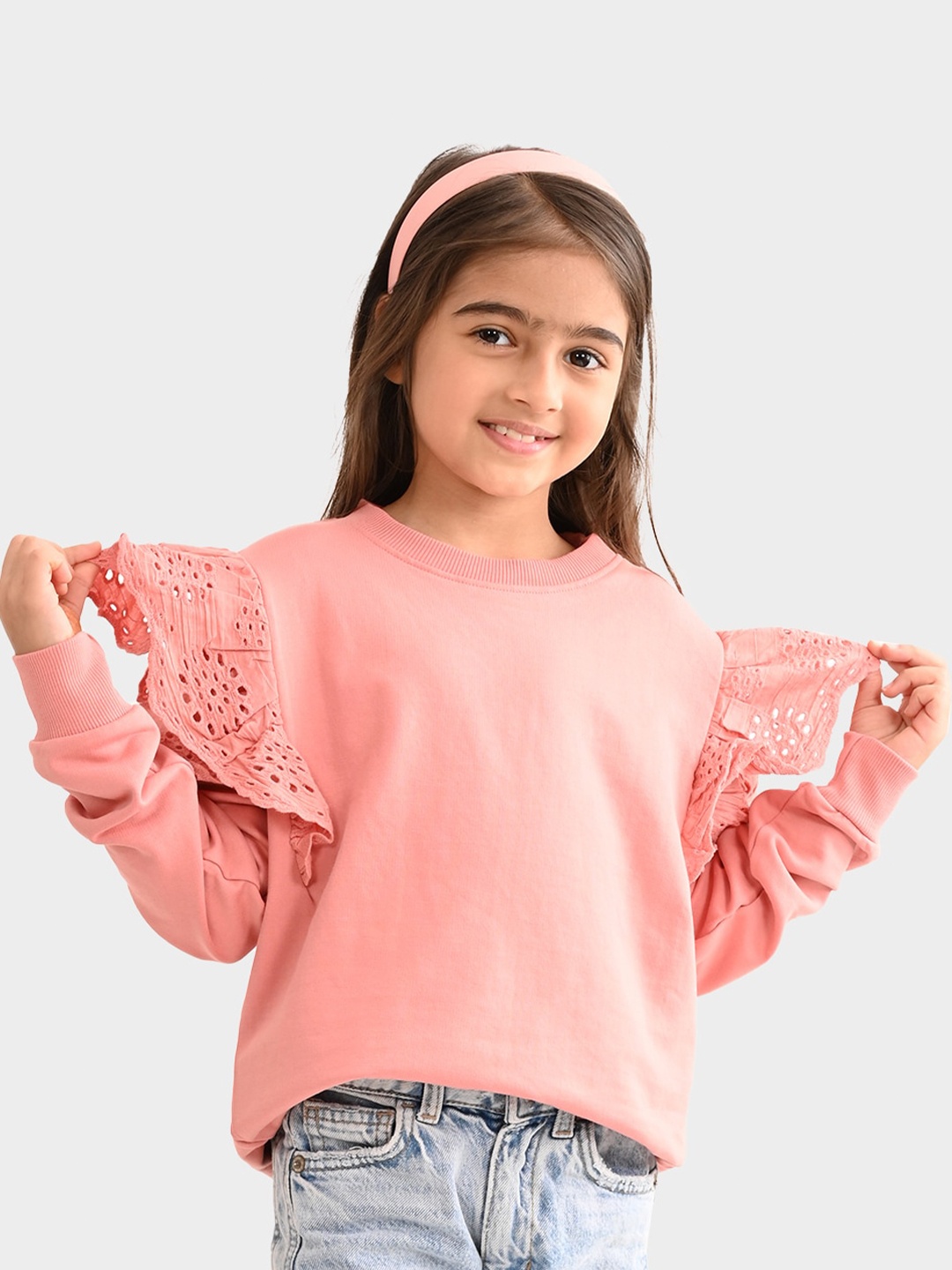 

BONKIDS Girls Cotton Sweatshirt, Pink