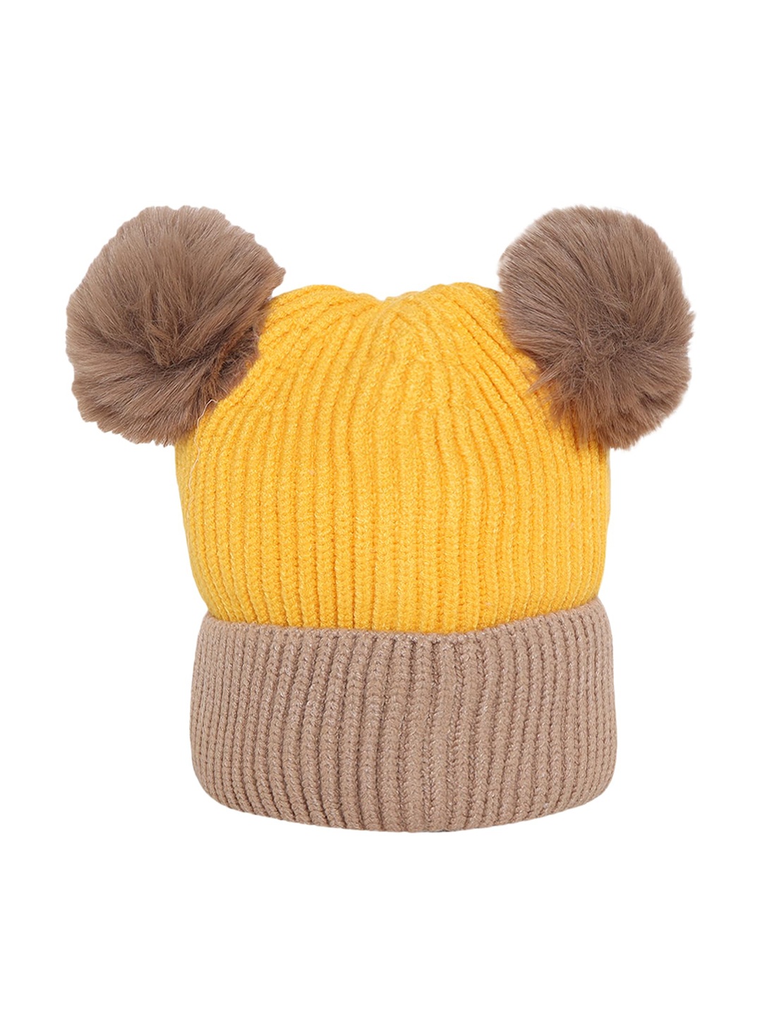 

Zacharias Kids Self Design Woollen Beanie, Yellow