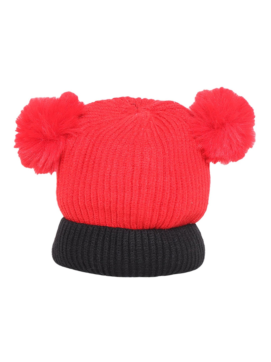 

Zacharias Kids Self Design Woollen Beanie, Red