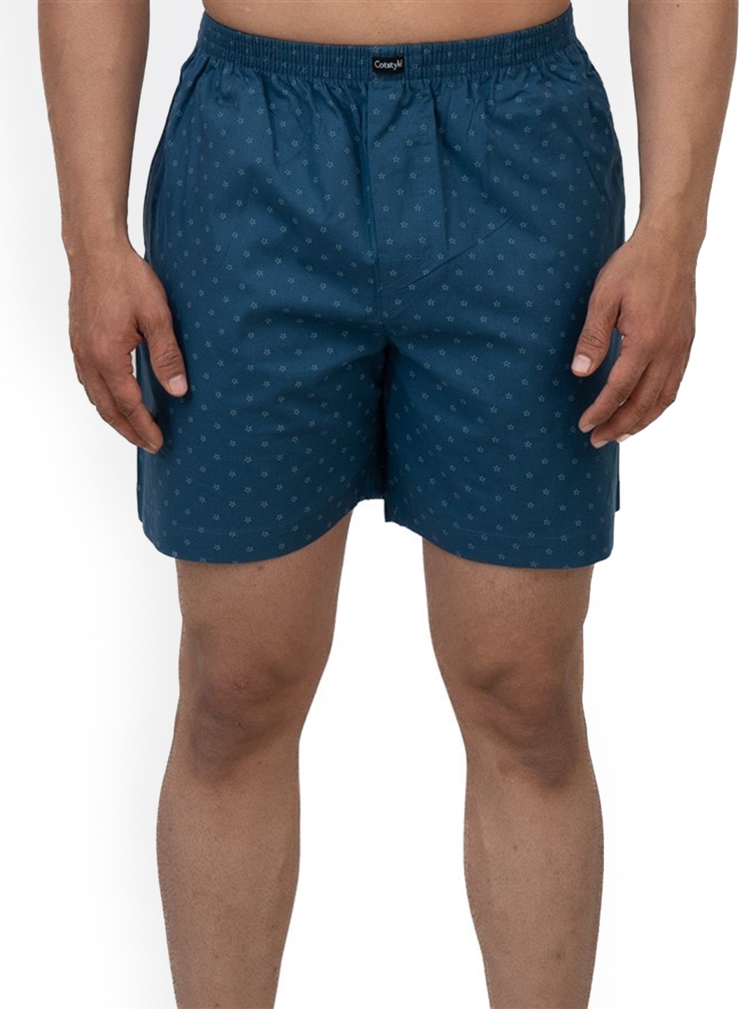 

Cotstyle Printed Pure Cotton Boxers, Teal