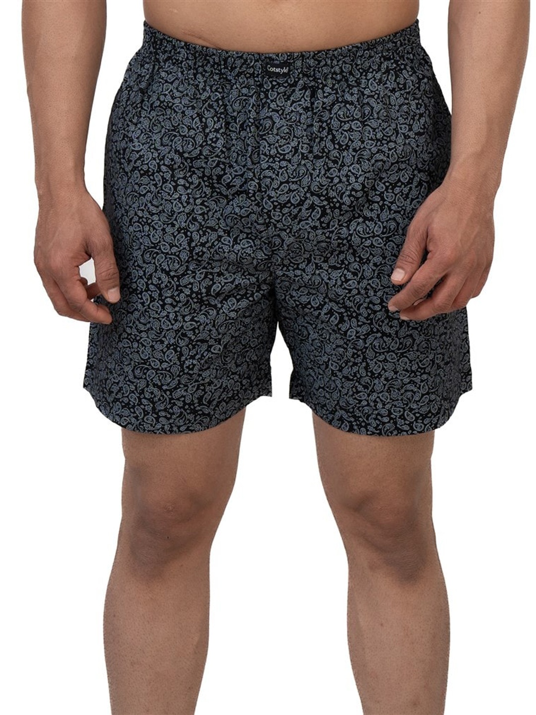 

Cotstyle Printed Pure Cotton Boxer Bxr_1026_Black-S