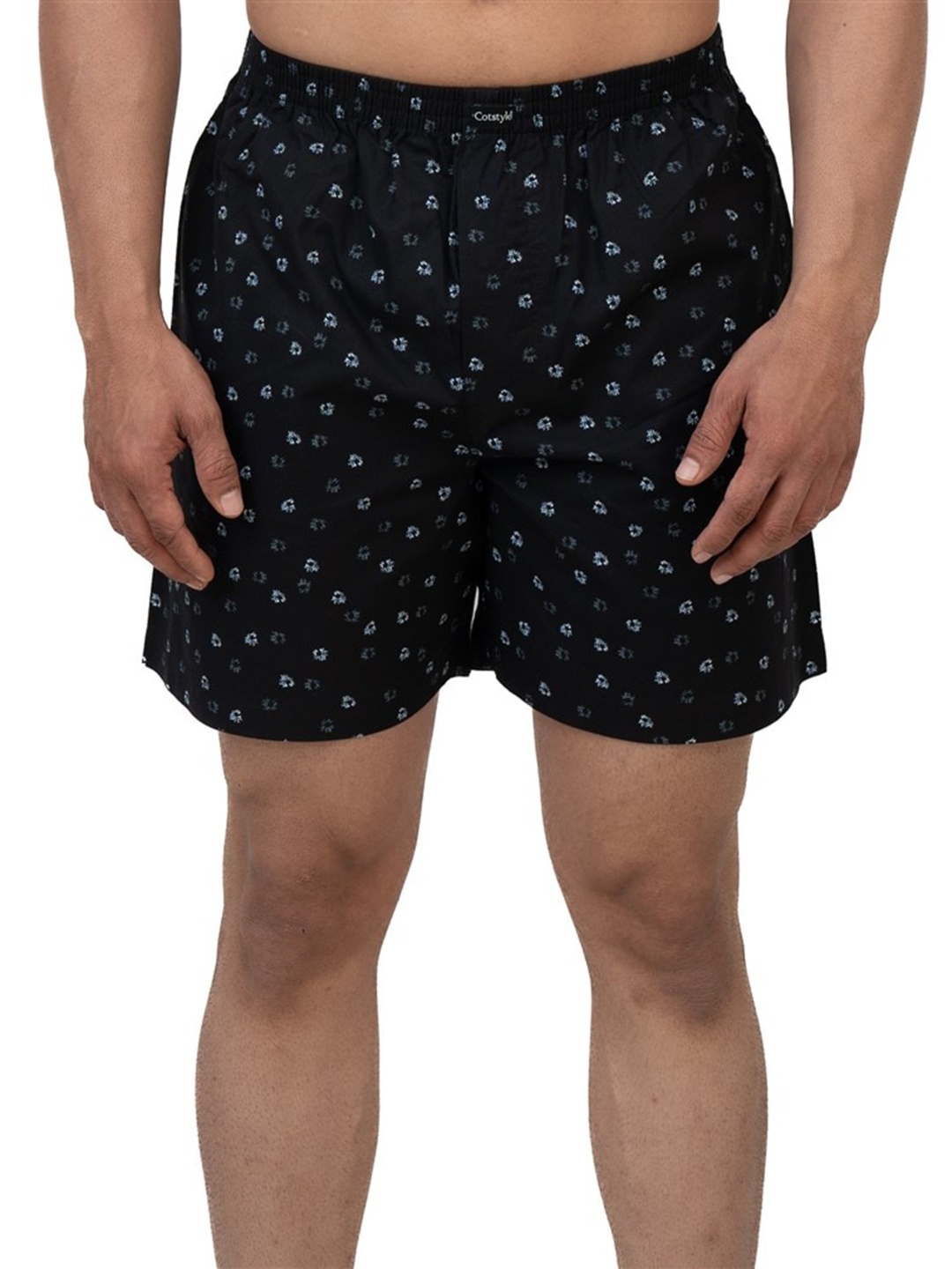 

Cotstyle Printed Pure Cotton Boxers, Black