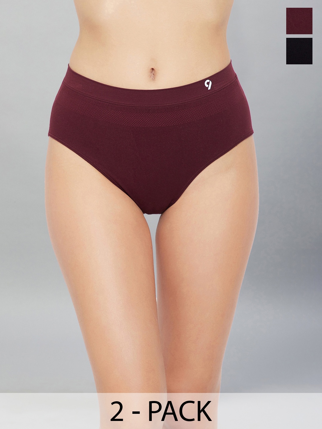 

C9 AIRWEAR Pack Of 2 Seamless Basic Briefs, Maroon