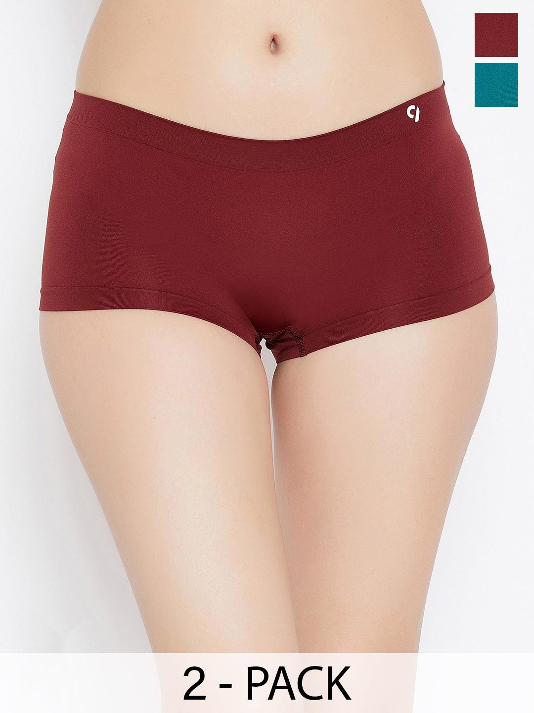 

C9 AIRWEAR Pack Of 2 Seamless Boyshort Briefs, Maroon