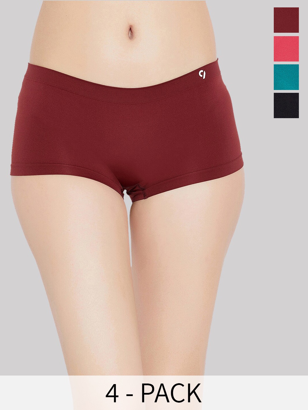 

C9 AIRWEAR Pack Of 4 Seamless Boyshort Briefs, Maroon