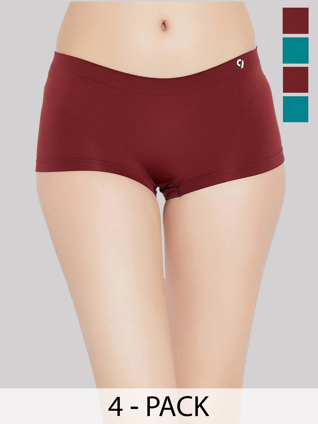 

C9 AIRWEAR Pack Of 4 Seamless Boyshort Briefs MY1404_Pack8_Pack8, Maroon