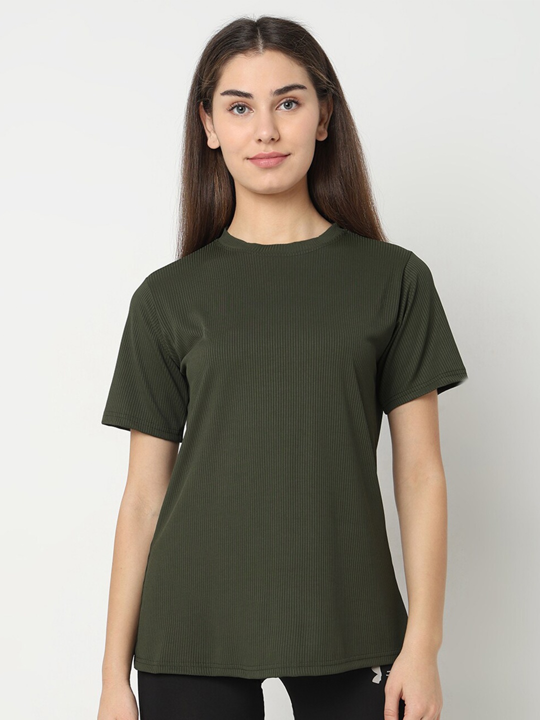 Smarty Pants Ribbed Anti Odour Cotton Lounge T-shirt, Olive