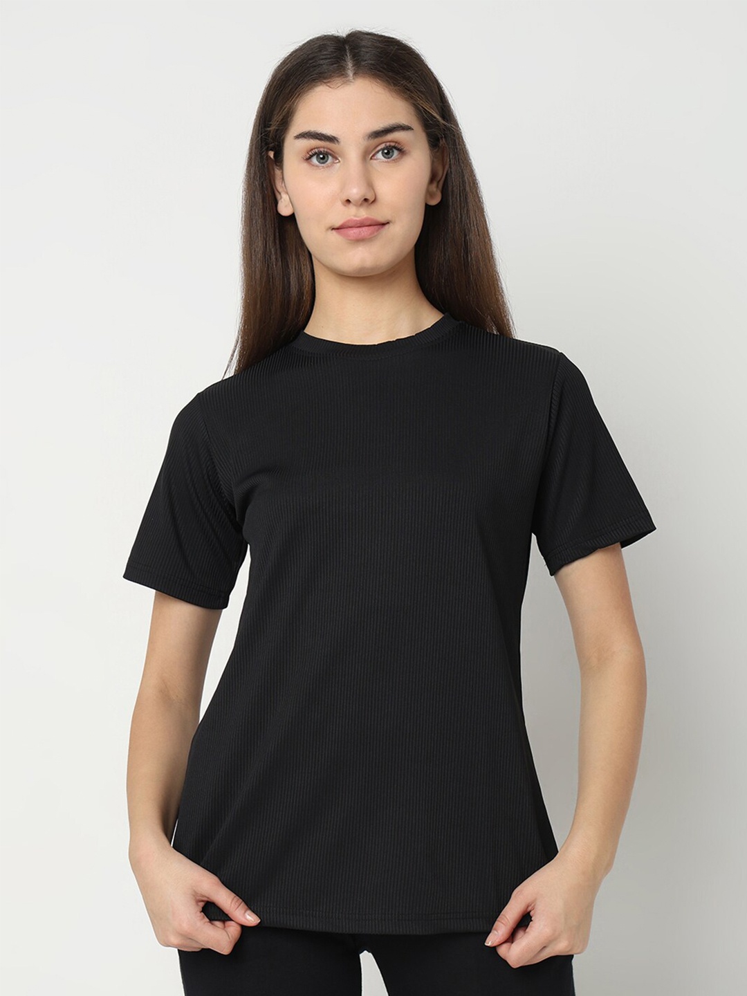 

Smarty Pants Ribbed Anti Odour Cotton Lounge T-shirt, Black