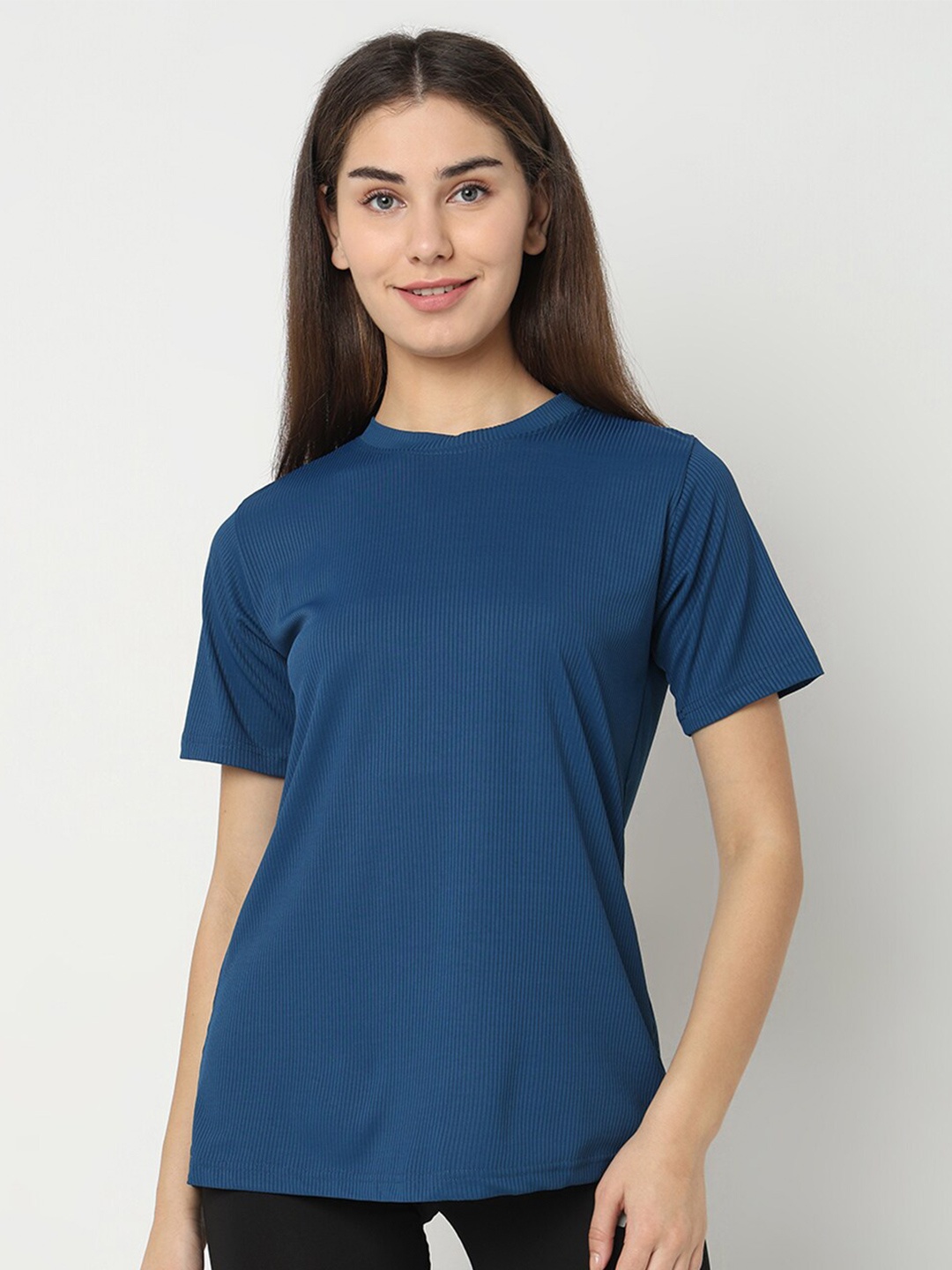 

Smarty Pants Ribbed Anti Odour Cotton Lounge T-shirt, Blue