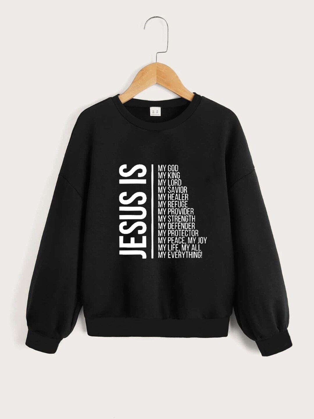 

StyleCast Girls Graphic Printed Pullover, Black