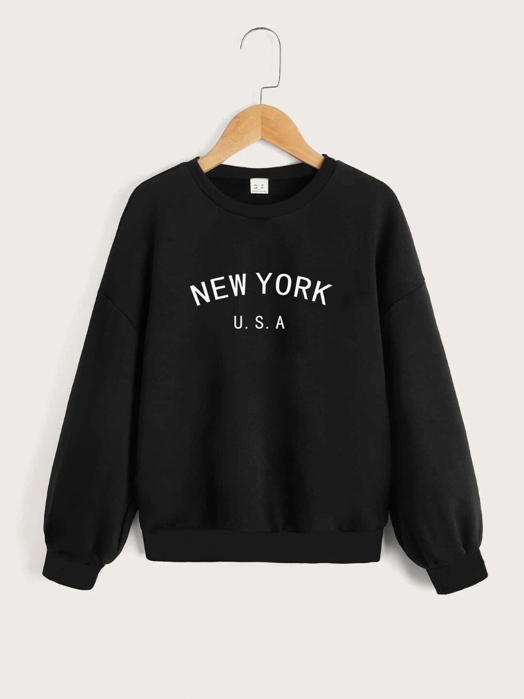 

StyleCast Girls Black Printed Pullover Sweatshirt