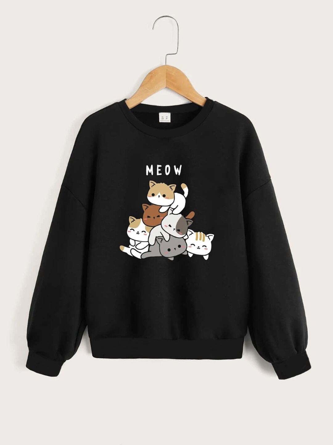 

StyleCast Girls Black & White Graphic Printed Sweatshirt