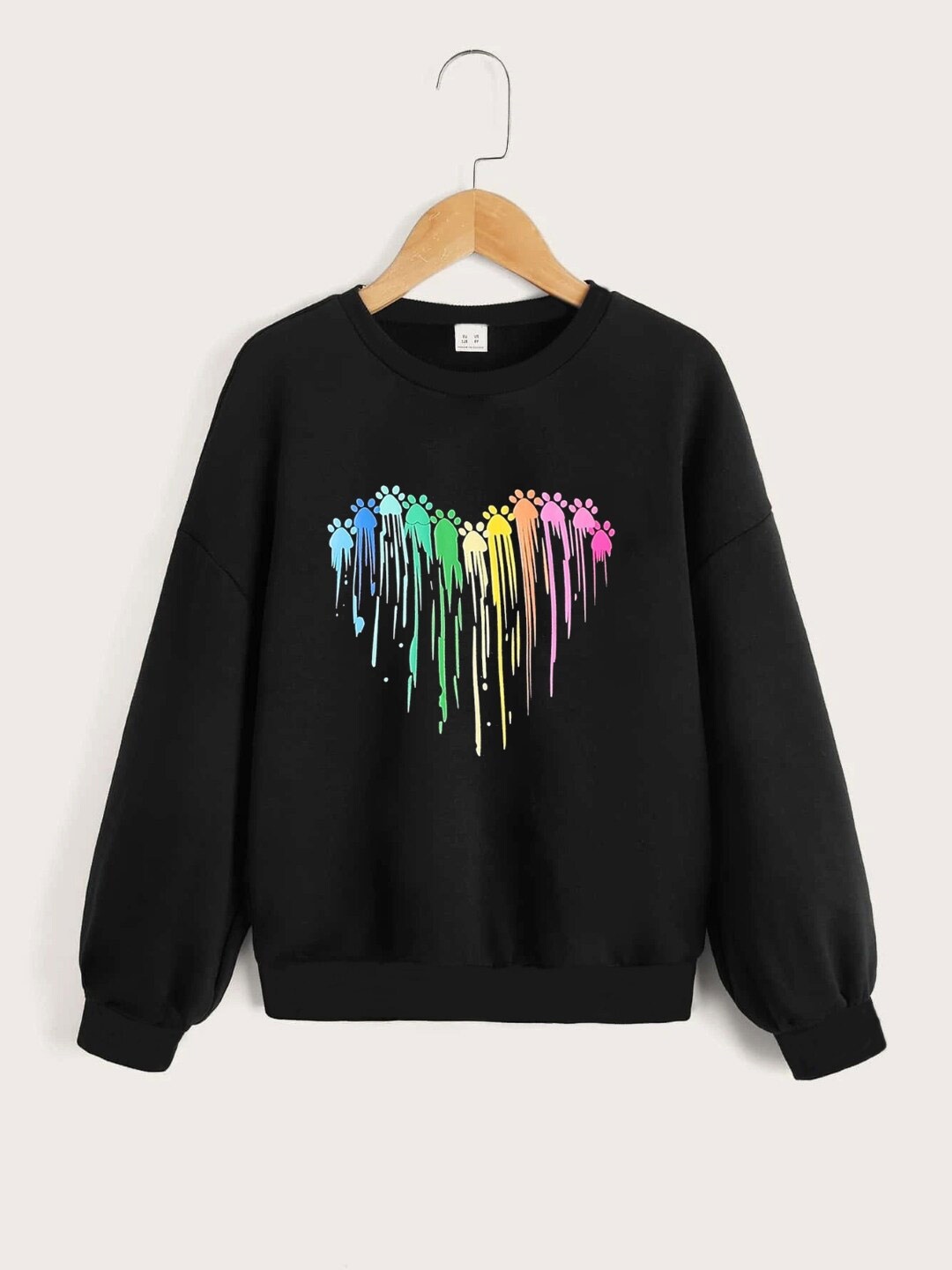 

StyleCast Girls Black Graphic Printed Pullover