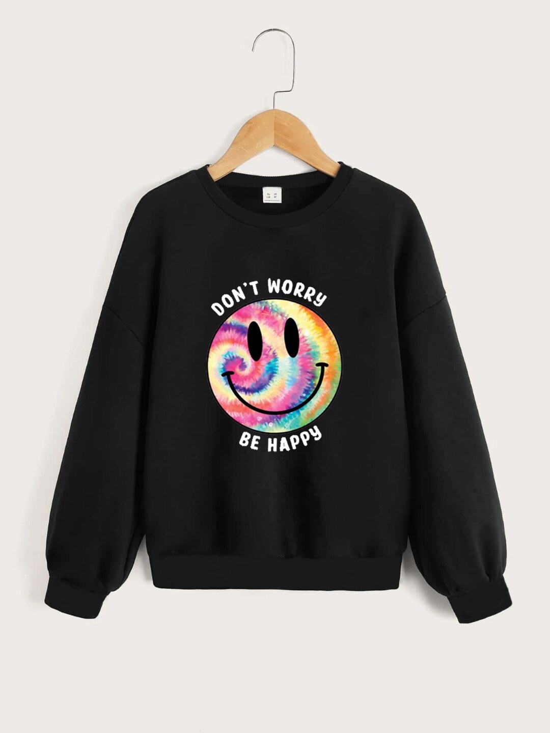 

StyleCast Girls Black Graphic Printed Pullover