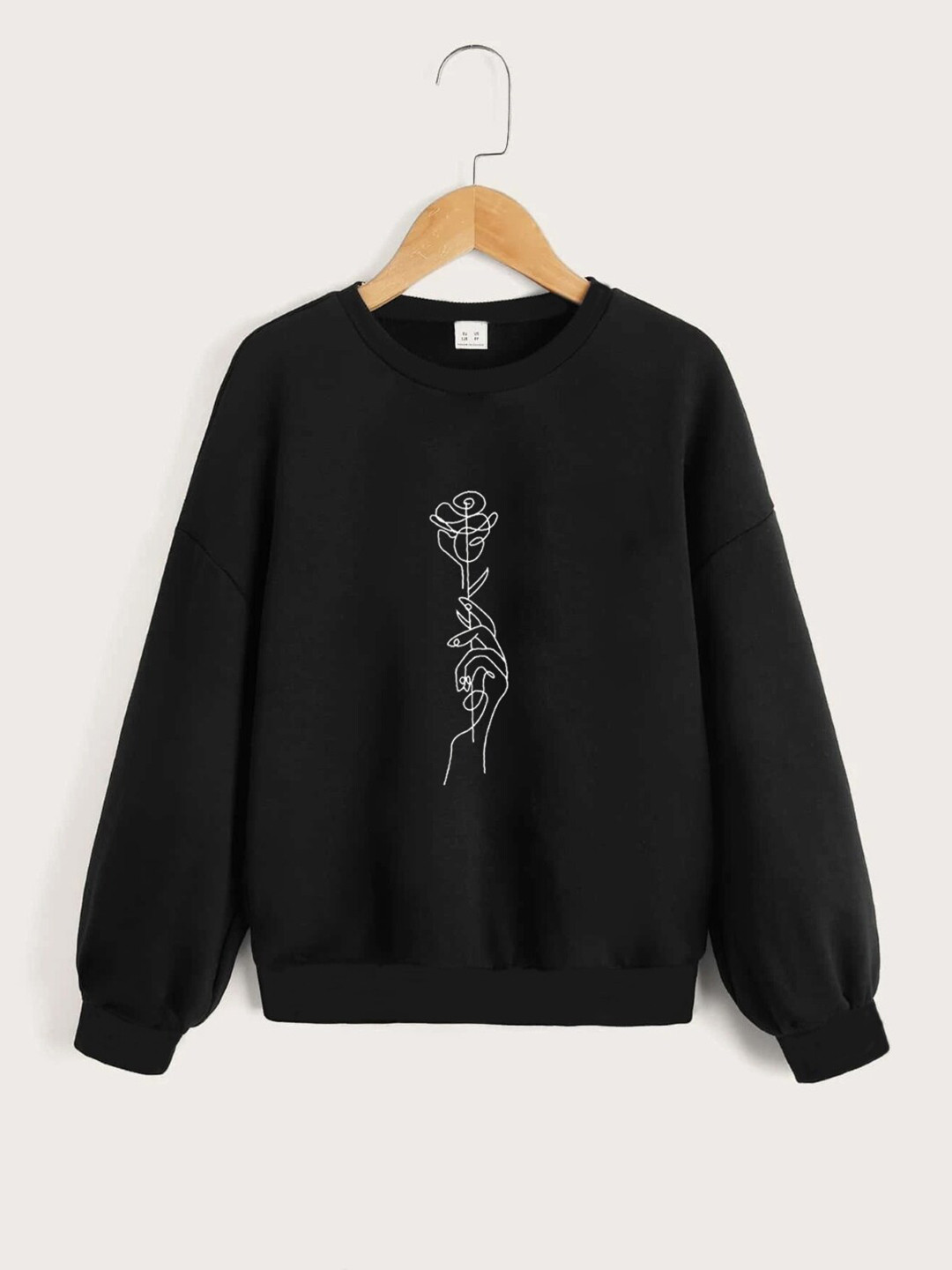 

StyleCast Girls Black Graphic Printed Sweatshirt
