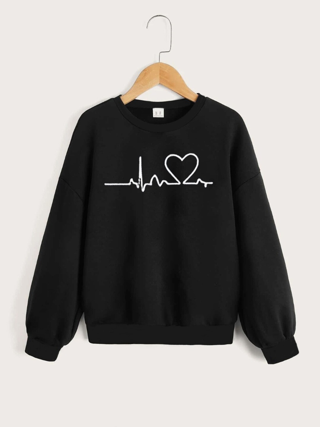 

StyleCast Girls Black Graphic Printed Pullover