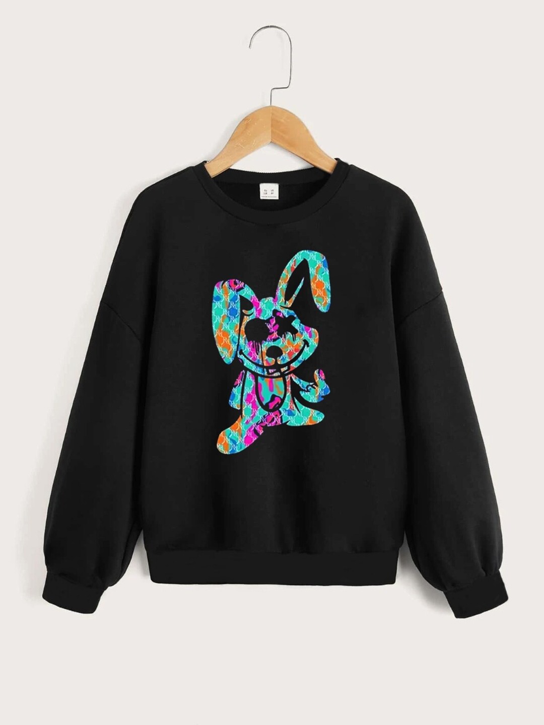 

StyleCast Girls Black Printed Pullover Sweatshirt
