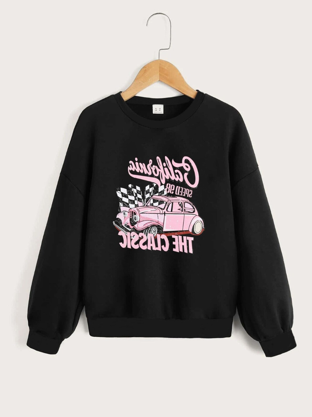 

StyleCast Girls Black Graphic Printed Pullover