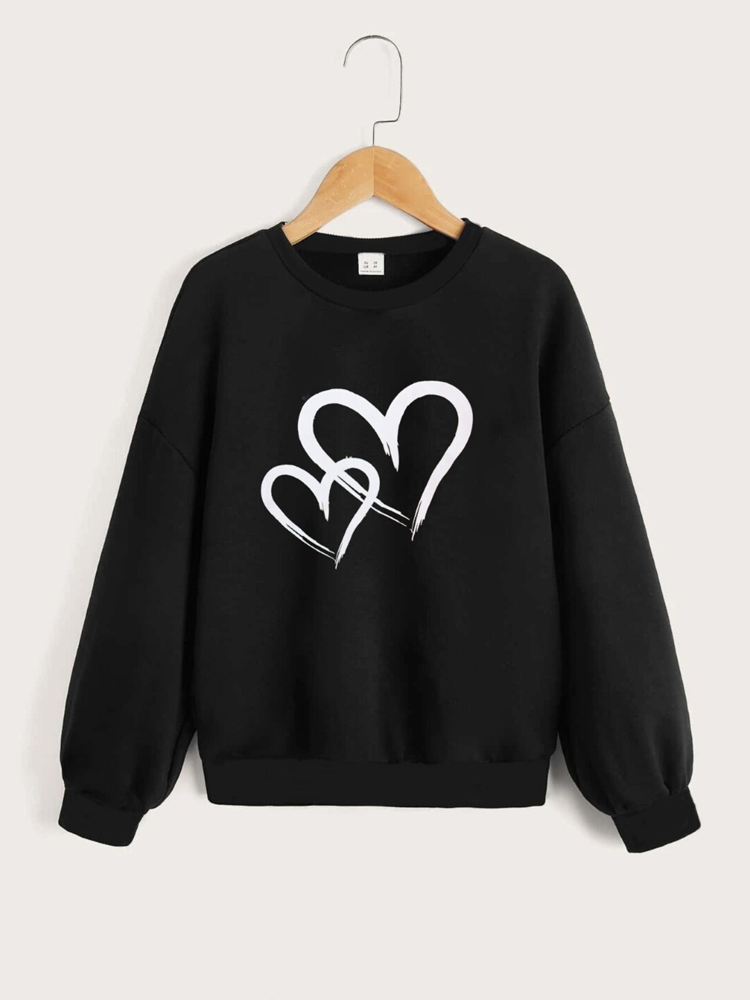 

StyleCast Girls Black Printed Pullover Sweatshirt