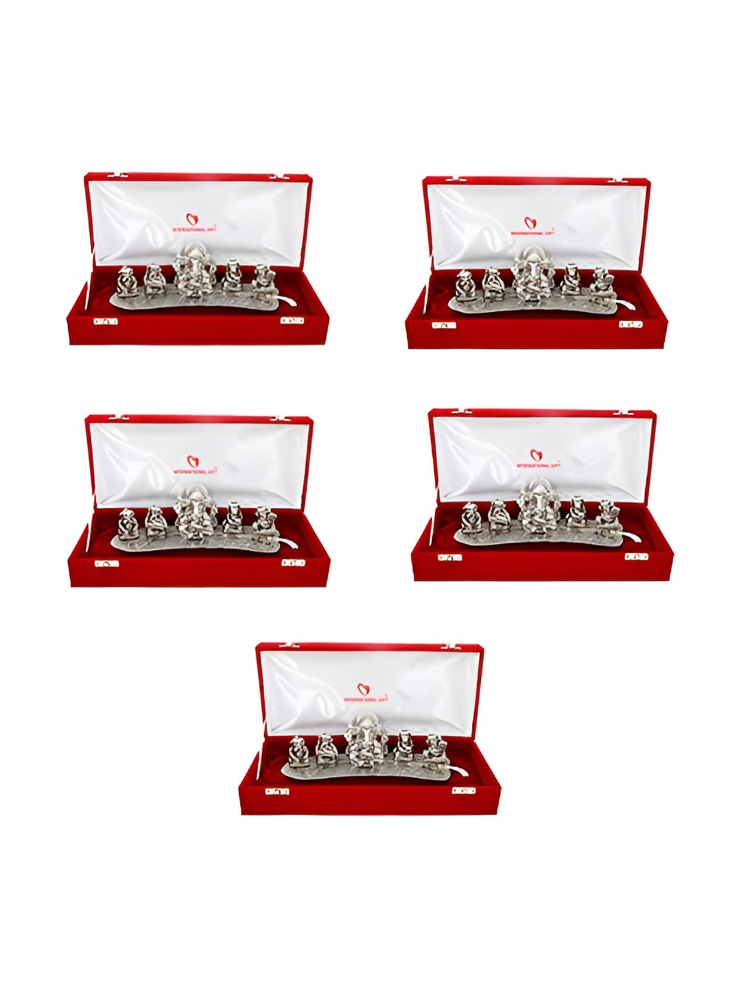 

INTERNATIONAL GIFT Silver Toned Musical Ganesh Idol With Beautiful Gift Box Packing