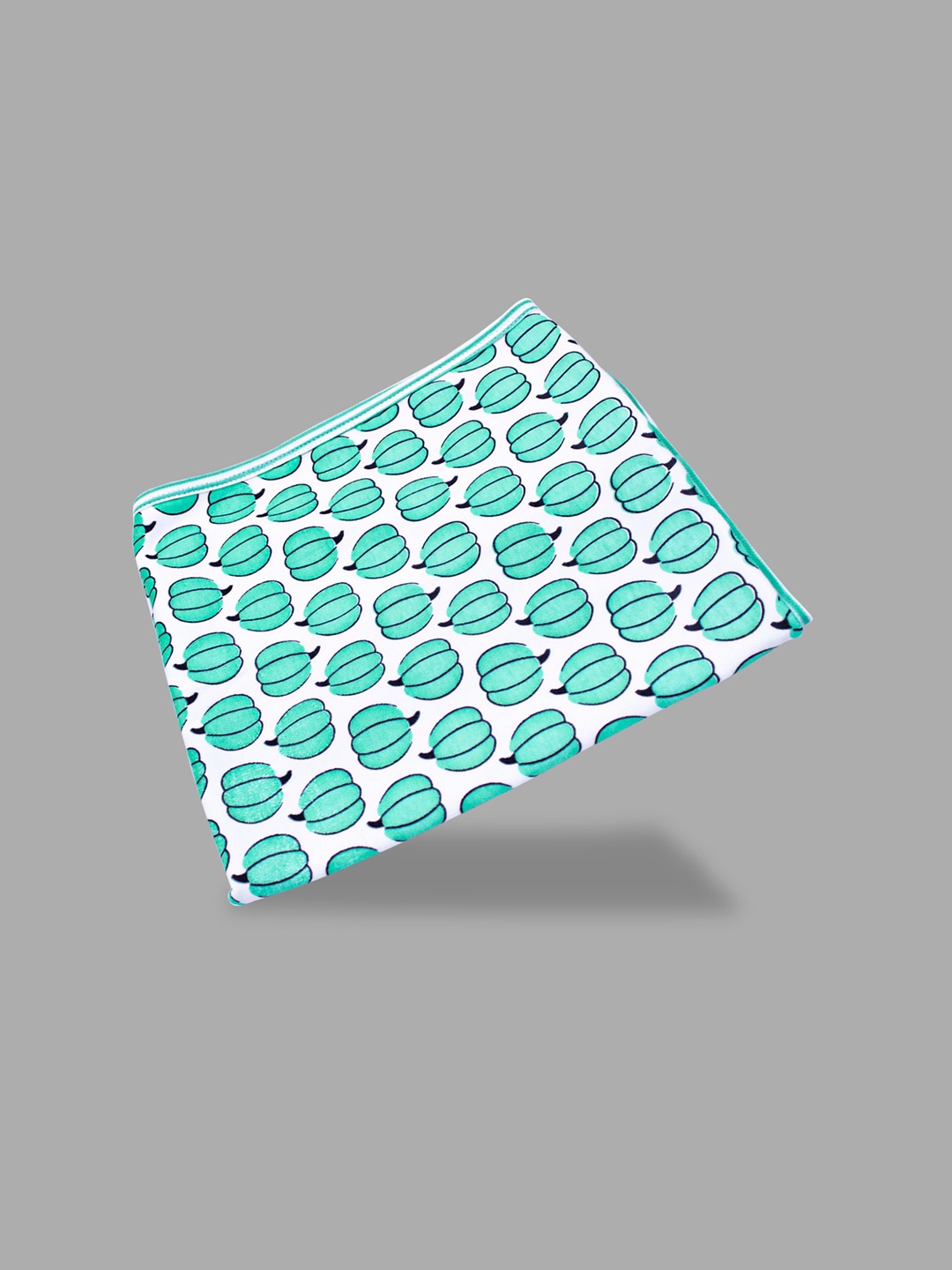 

Born Babies Infants Green &White Printed Cotton 210 GSM Bath Towels