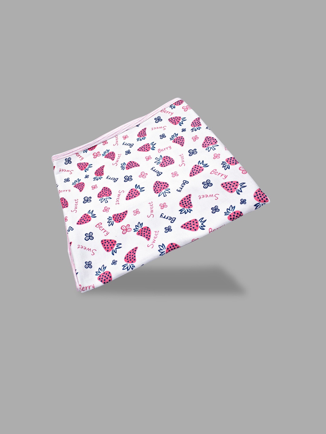 

Born Babies Infants Red& White Printed Cotton 210 GSM Bath Towel