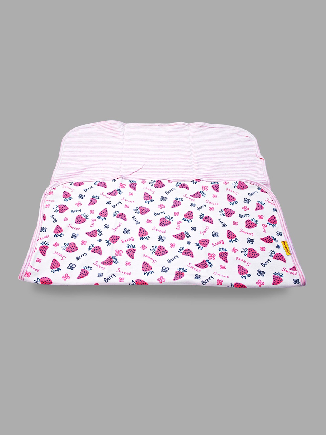 

Born Babies Infants Red& White Printed Cotton 210 GSM Bath Towel