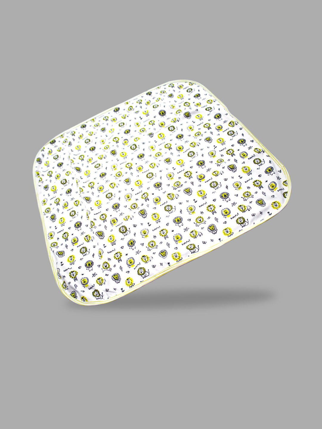 

Born Babies Infants Yellow& White Printed Cotton 210 GSM Bath Towel