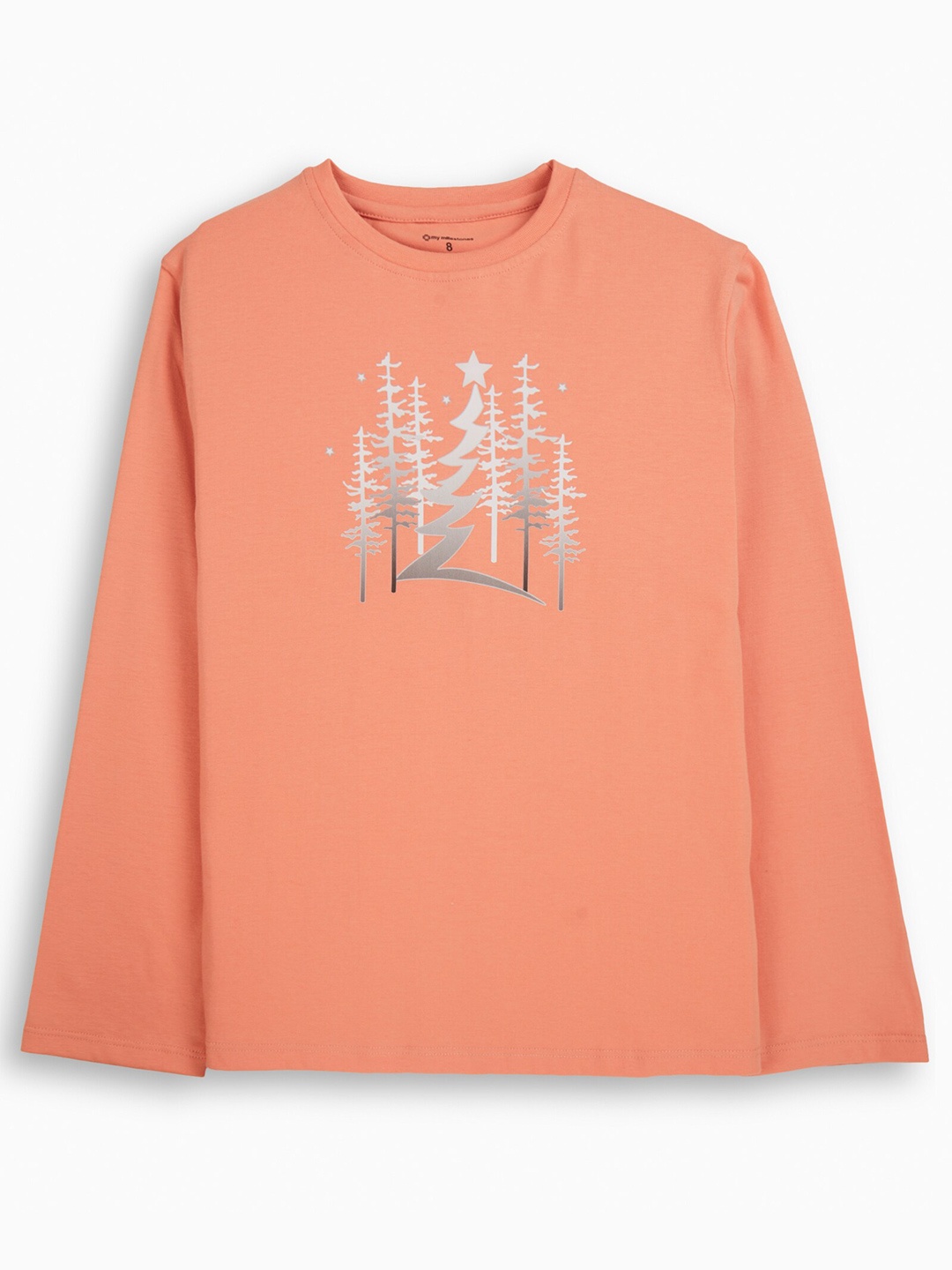 

My Milestones Boys Graphic Printed Cotton T-shirt, Orange