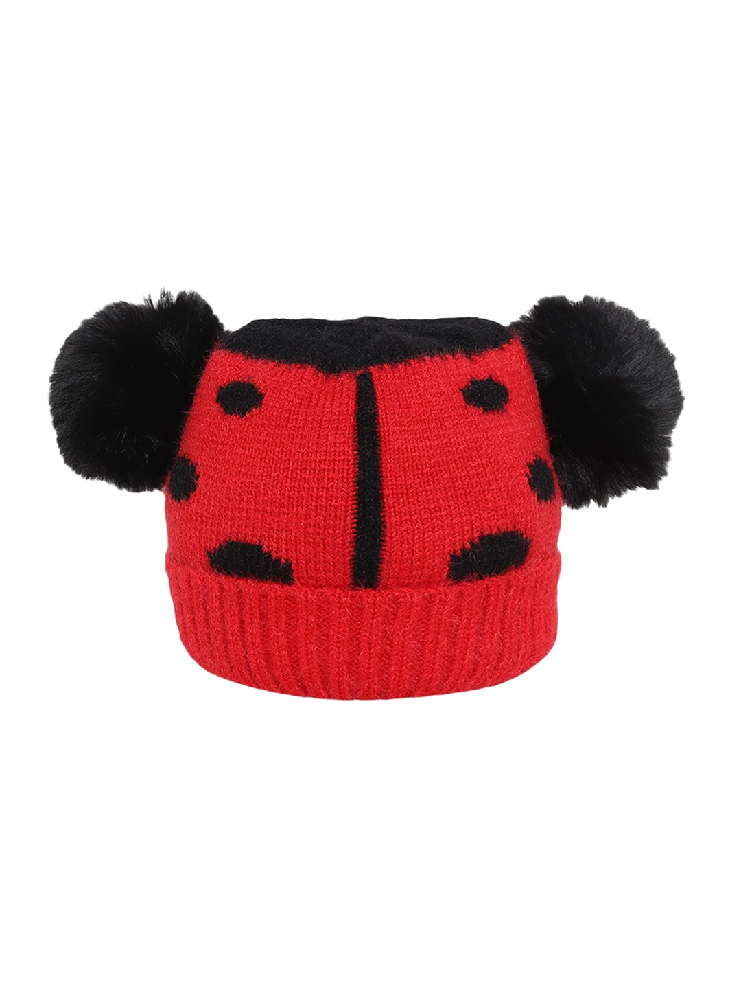

Zacharias Kids Self Design Woollen Beanie, Red