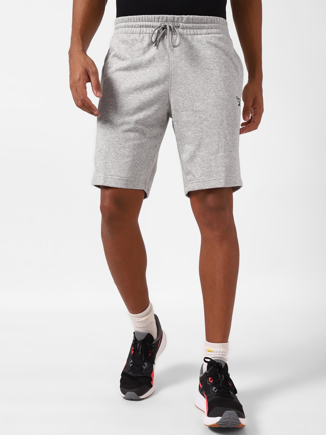 

Reebok Men Ri Ft Left Leg Mid-Rise Sports Shorts, Grey