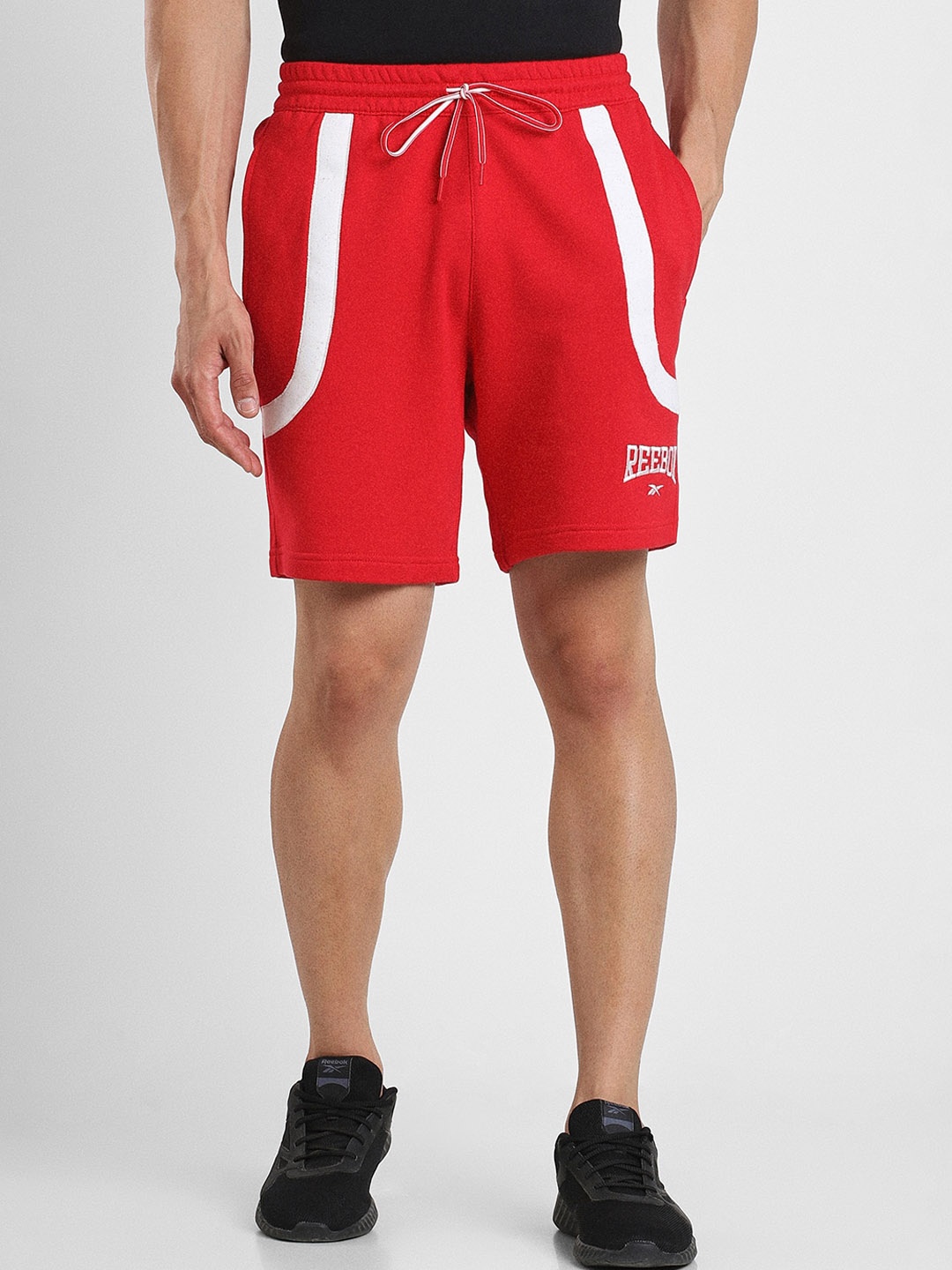

Reebok Men Cl Var Ft Pure Cotton Sports Shorts, Red