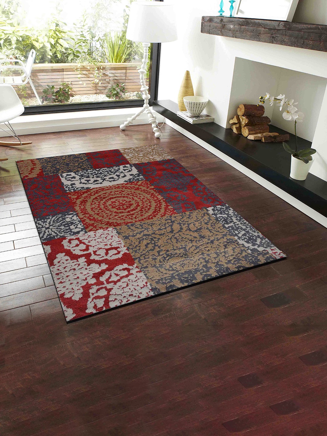 

PRESTO Red Ethnic Printed Rectangular Carpets