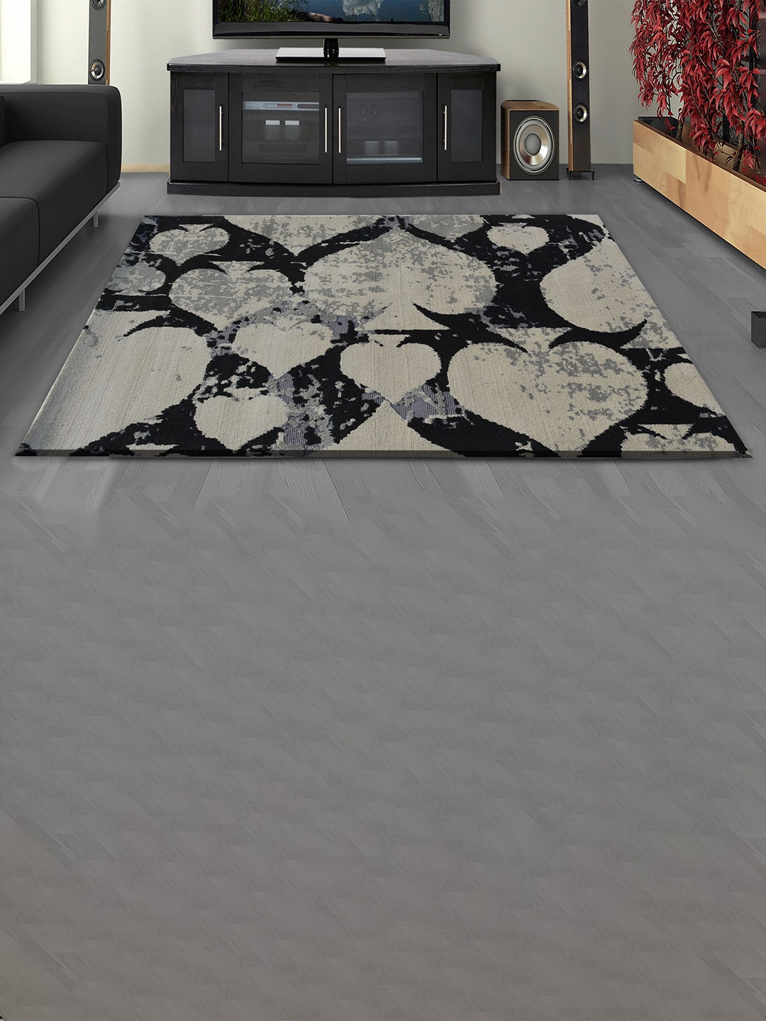 

PRESTO Black Abstract Printed Rectangular Carpets