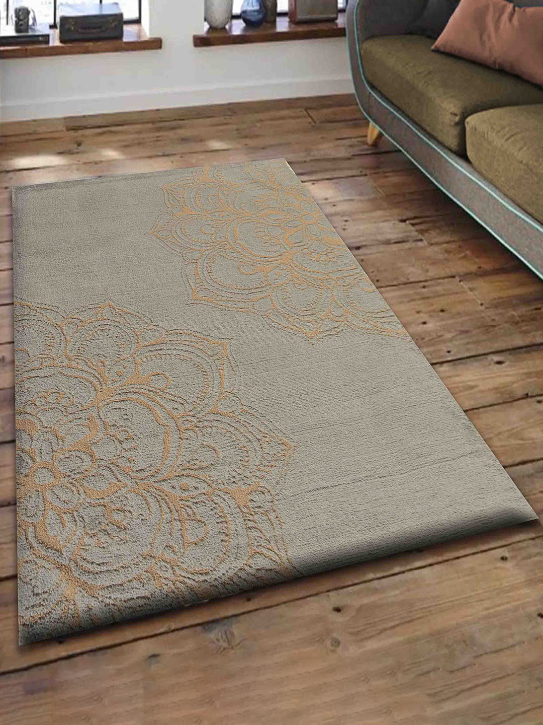 

PRESTO Gold-toned Ethnic Printed Rectangular Carpets