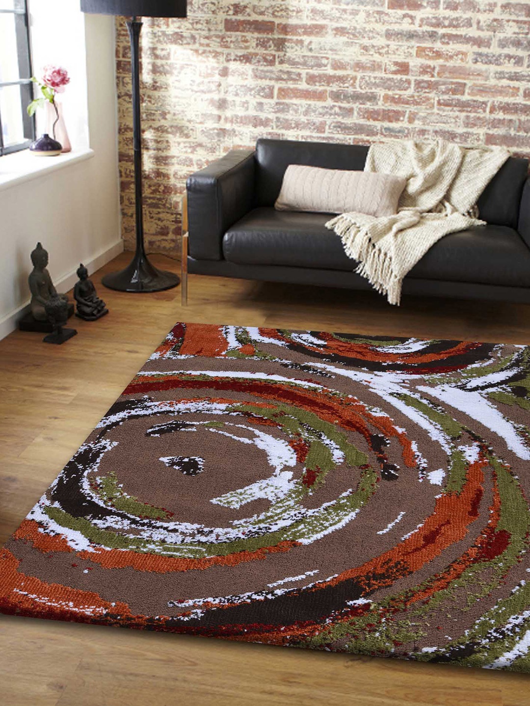 

PRESTO Brown Abstract Rectangular Carpet