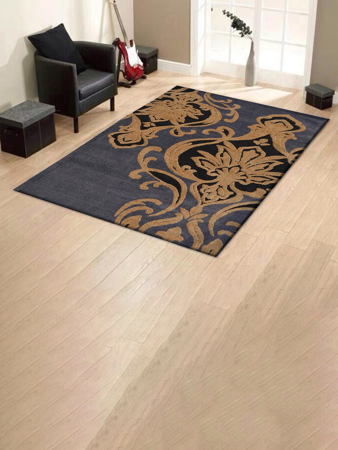 

PRESTO Grey & Brown Abstract Rectangular Floor Carpet