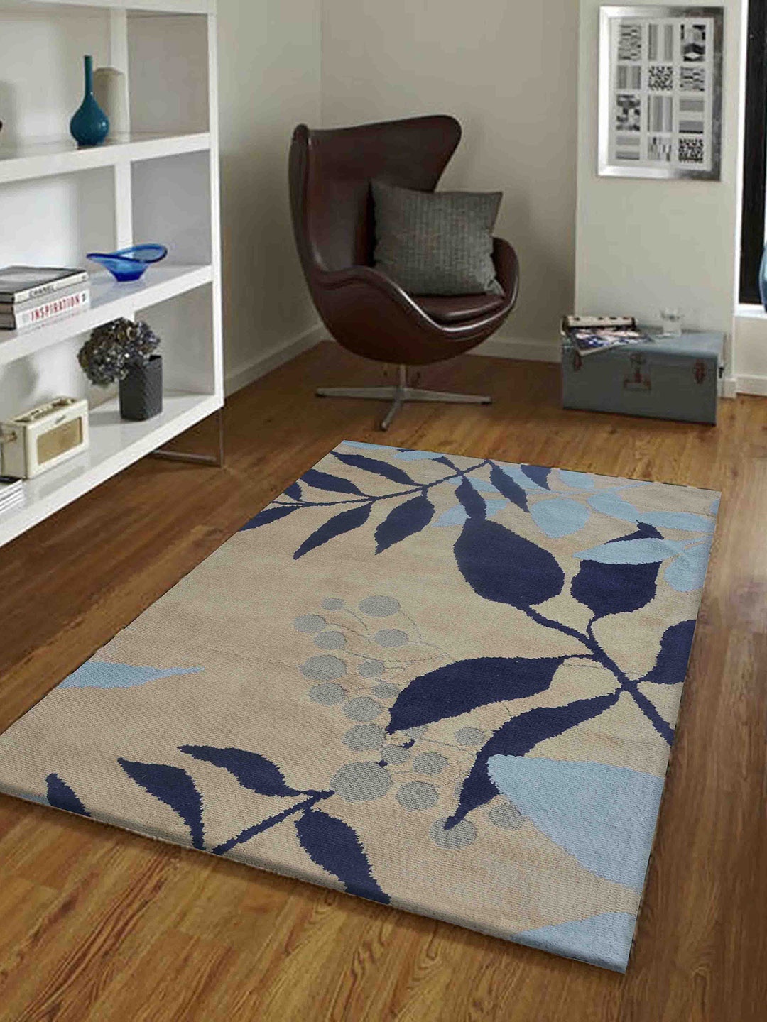 

PRESTO Beige Floral Rectangular Carpet