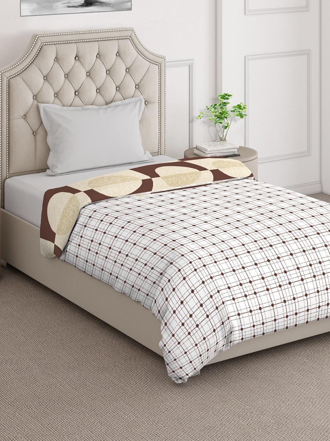 

Layers Illuminating Homes Brown Checked Cotton Mild Winter 150 GSM Single Bed Comforter