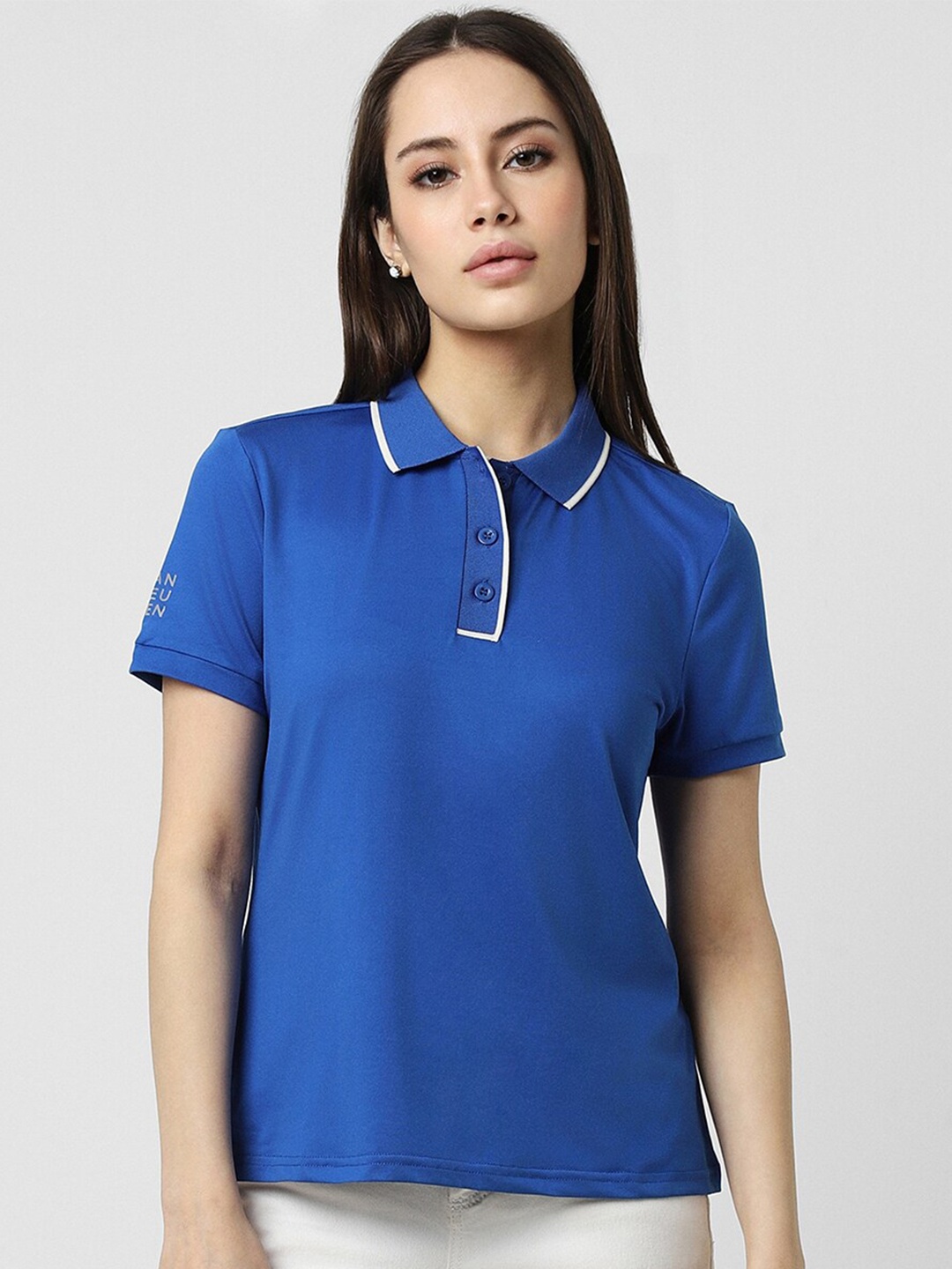 

Van Heusen Woman Polo Collar T-shirt, Blue