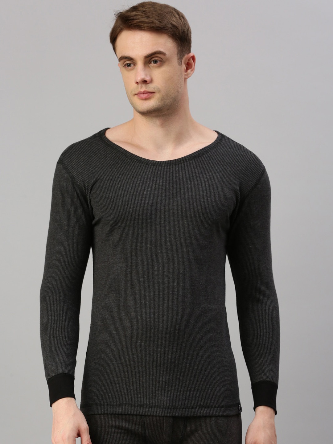 

Zoiro Ribbed Thermal Vests, Charcoal