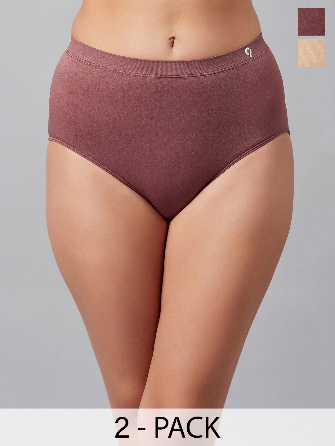 

C9 AIRWEAR Seamless Pack Of 2 High-Rise Hipster Briefs, Nude