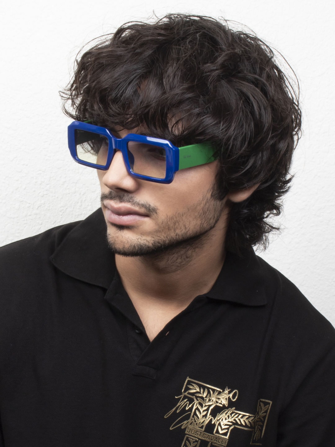 

Ted Smith Unisex UV Protected Square Sunglasses TSF-SHAFT_C7, Blue
