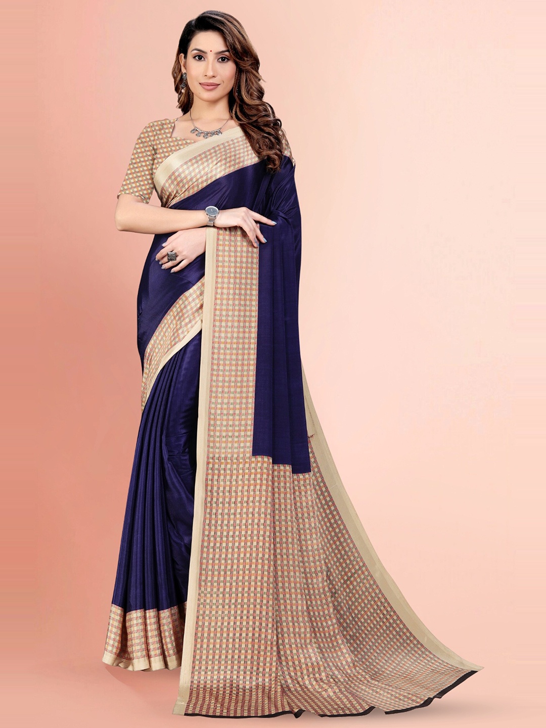 

VIMLA Art Silk Mysore Silk Saree, Blue