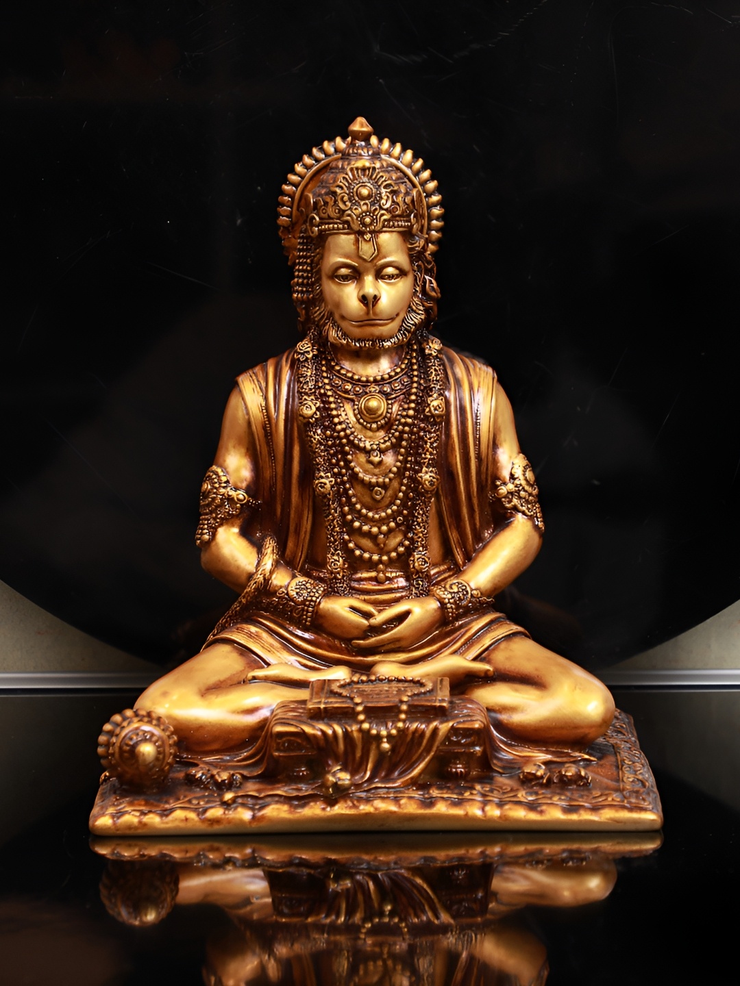 

Artarium LLP Brown Meditating Lord Hanuman Idol Showpiece