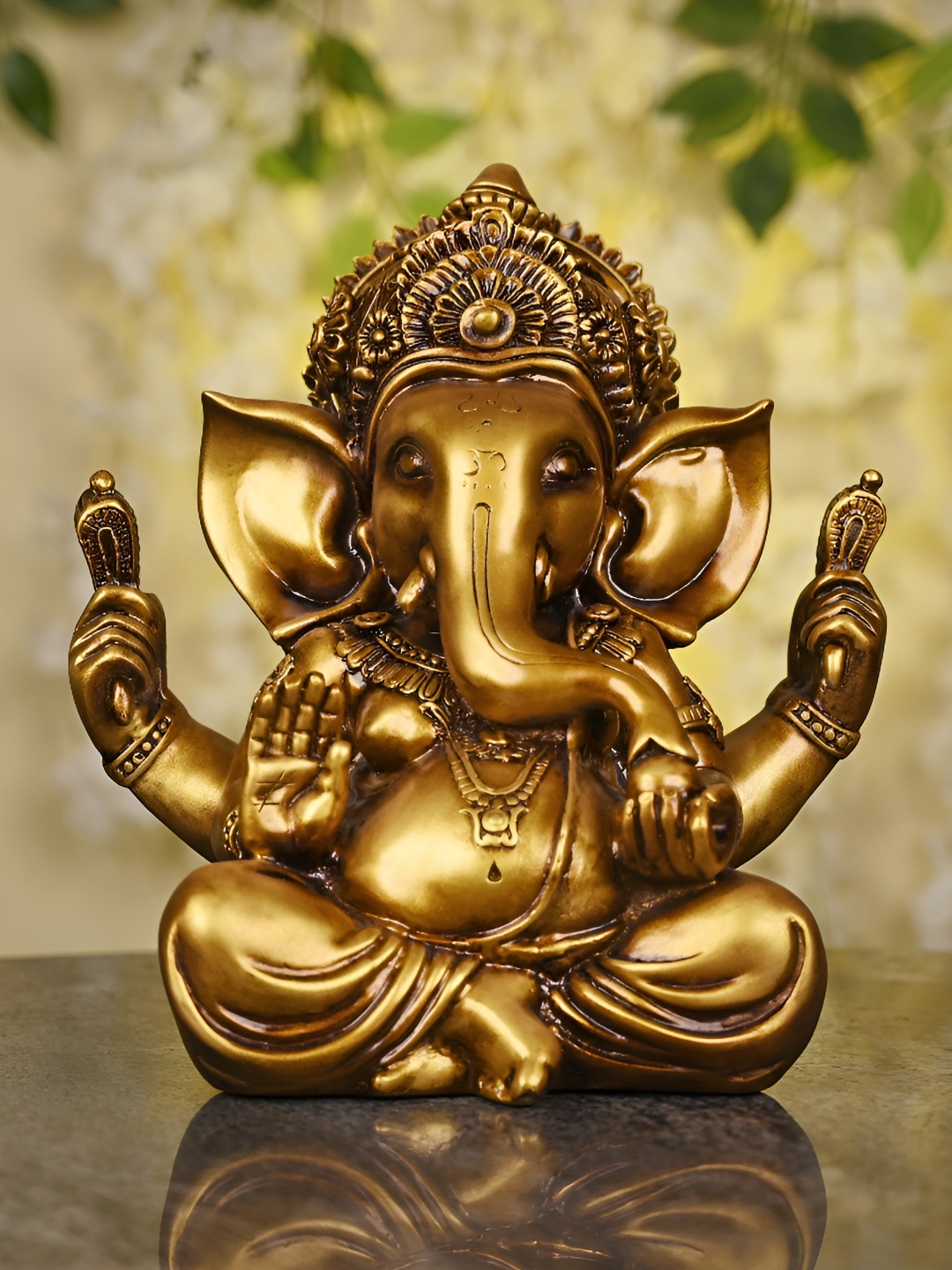 

Artarium LLP Brown Vighnaharta Ganesha Idol Showpiece